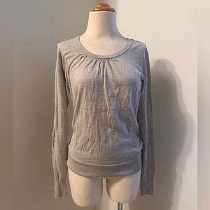 The Limited Light Gray Long Sleeve Top